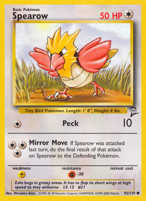 Spearow (92/130) [Base Set 2] Pokémon