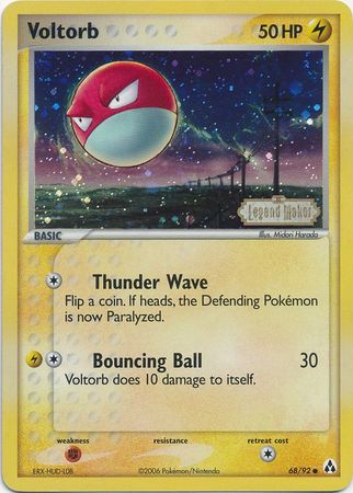 Voltorb (68/92) (Stamped) [EX: Legend Maker] Pokémon