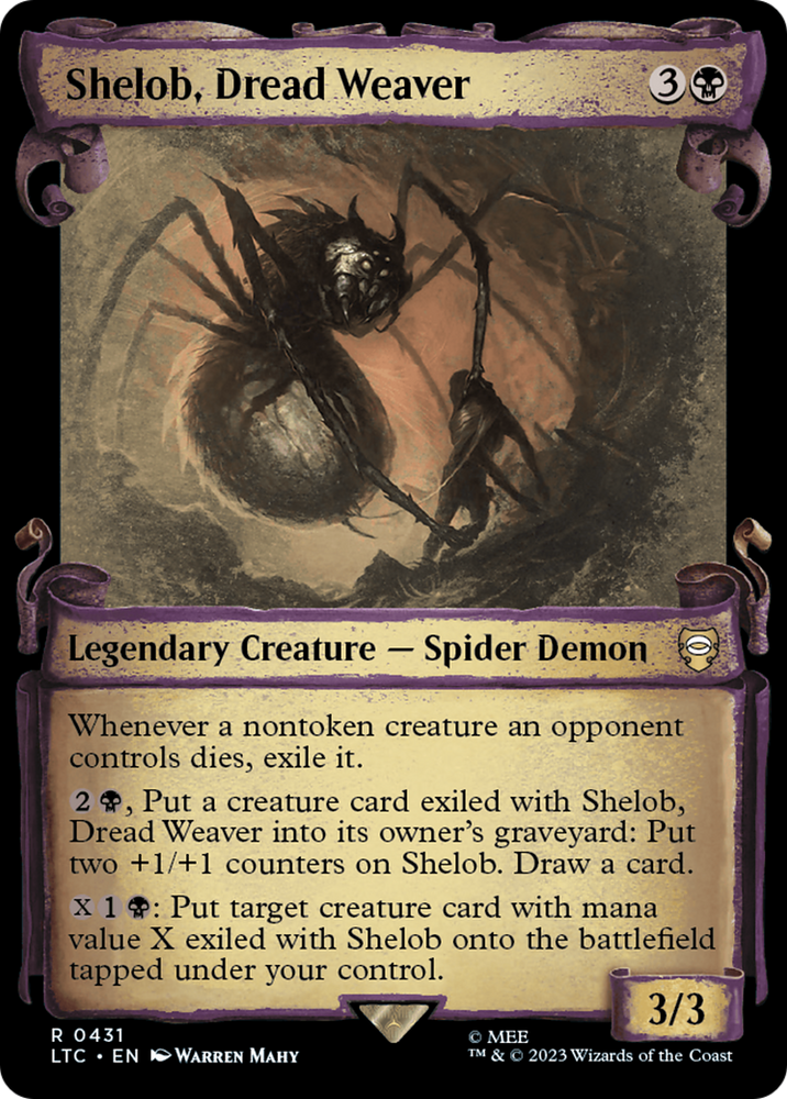 Shelob, Dread Weaver [The Lord of the Rings: Tales of Middle-Earth Commander Showcase Scrolls] Magic: The Gathering