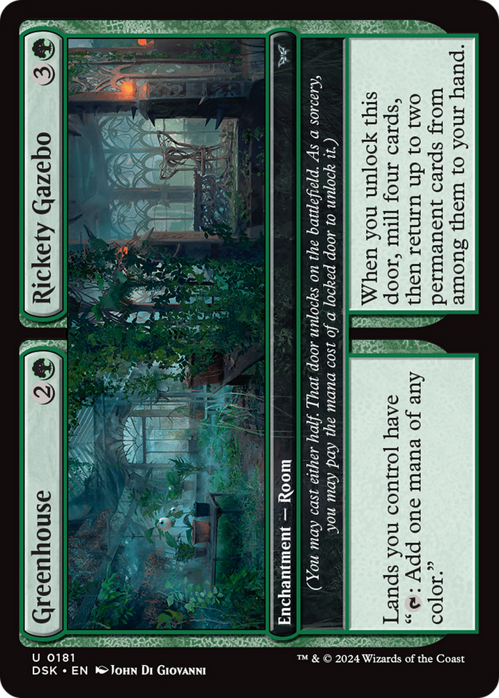 Greenhouse // Rickety Gazebo [Duskmourn: House of Horror] Magic: The Gathering