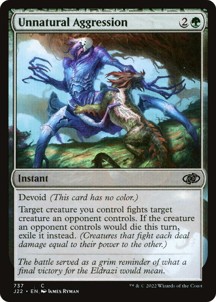 Unnatural Aggression [Jumpstart 2022] Magic: The Gathering