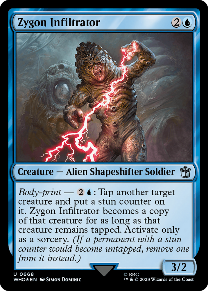Zygon Infiltrator (Surge Foil) [Doctor Who] Magic: The Gathering