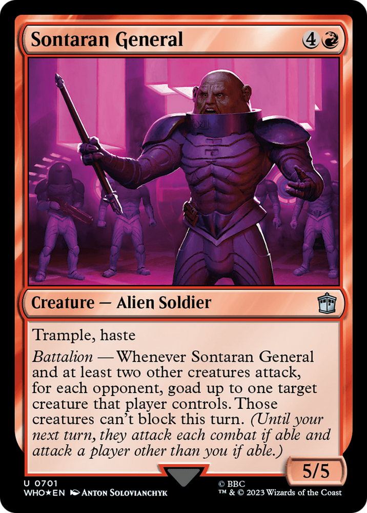 Sontaran General (Surge Foil) [Doctor Who] Magic: The Gathering