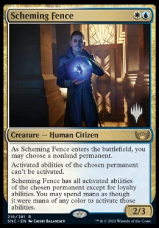 Scheming Fence (Promo Pack) [Streets of New Capenna Promos] Magic: The Gathering