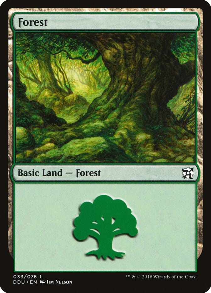 Forest (33) [Duel Decks: Elves vs. Inventors] Magic: The Gathering