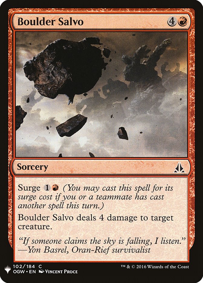 Boulder Salvo [Mystery Booster] Magic: The Gathering