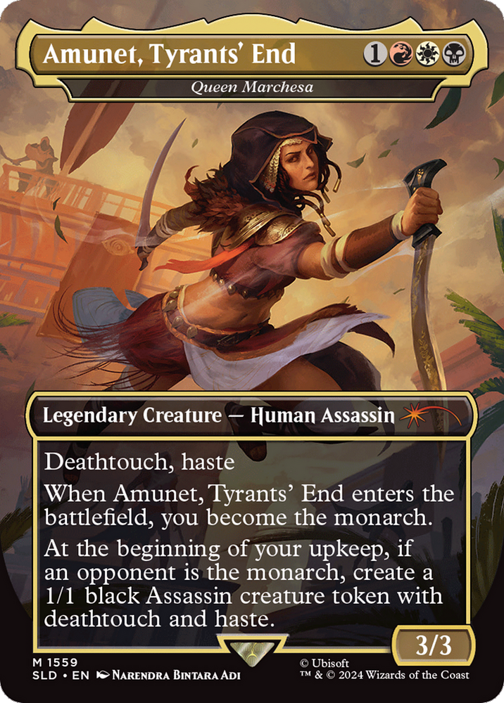 Amunet, Tyrants' End - Queen Marchesa (Rainbow Foil) [Secret Lair Drop Series] Magic: The Gathering