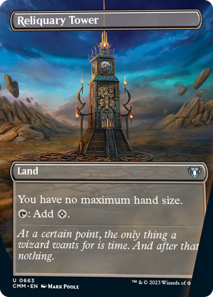 Reliquary Tower (Borderless Alternate Art) [Commander Masters] Magic: The Gathering