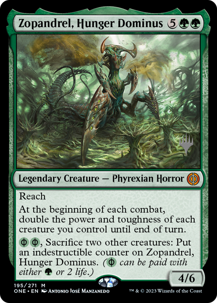 Zopandrel, Hunger Dominus (Promo Pack) [Phyrexia: All Will Be One Promos] Magic: The Gathering