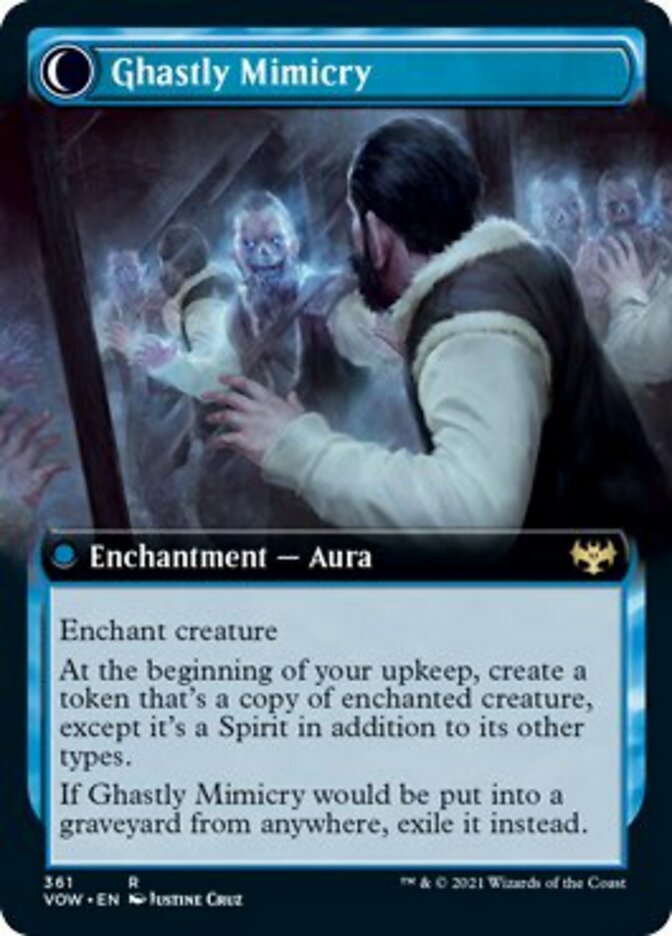 Mirrorhall Mimic // Ghastly Mimicry (Extended Art) [Innistrad: Crimson Vow] Magic: The Gathering