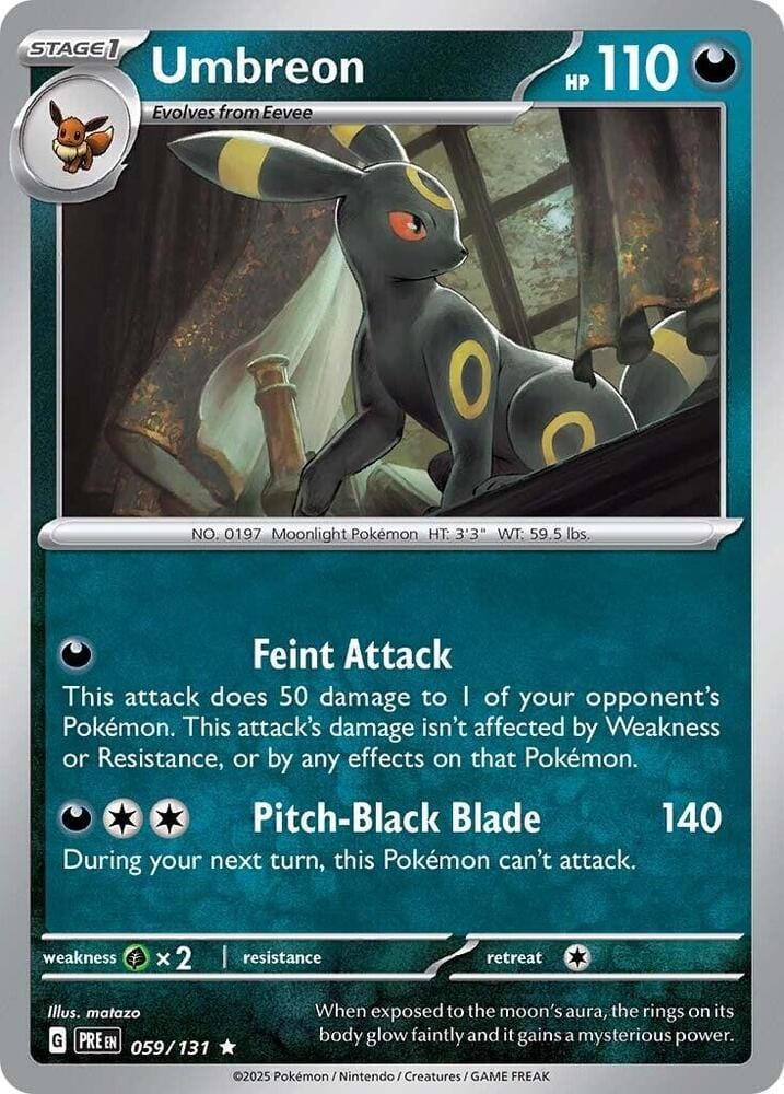 Umbreon (059/131) [Scarlet & Violet: Prismatic Evolutions] - Pokemon Cards For Your TCG Needs!
