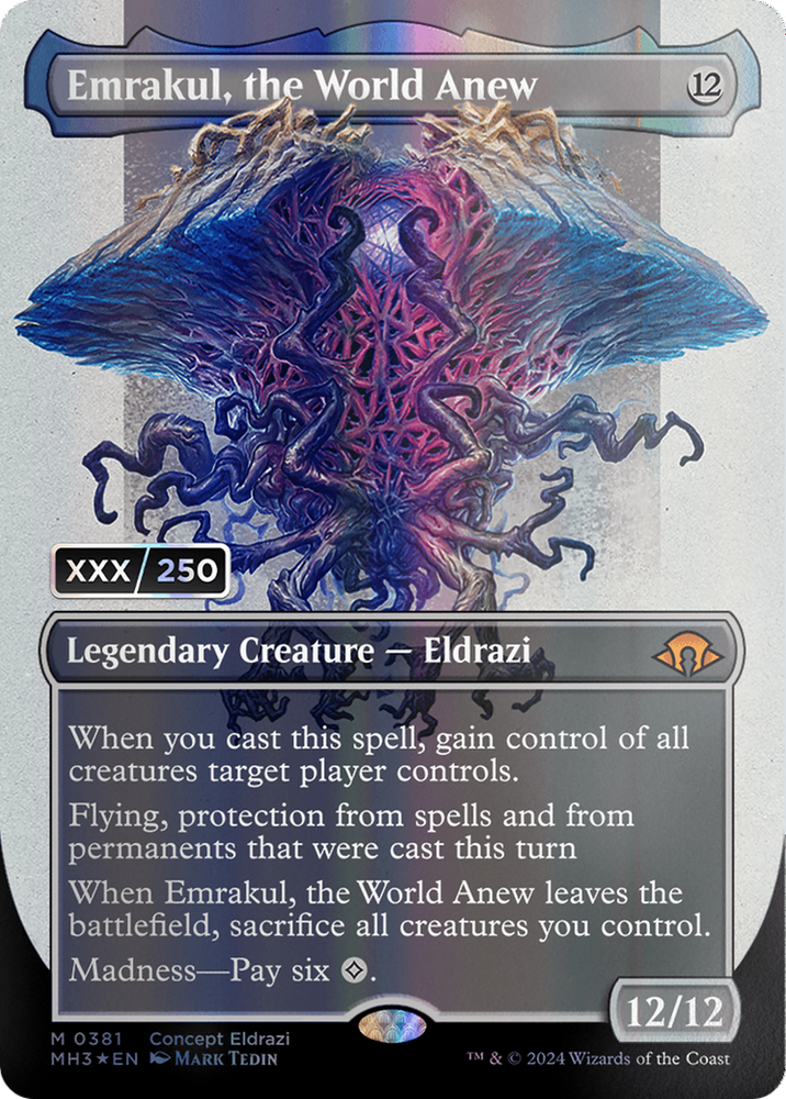 Emrakul, the World Anew (Borderless) (Serial Numbered) [Modern Horizons 3] Magic: The Gathering