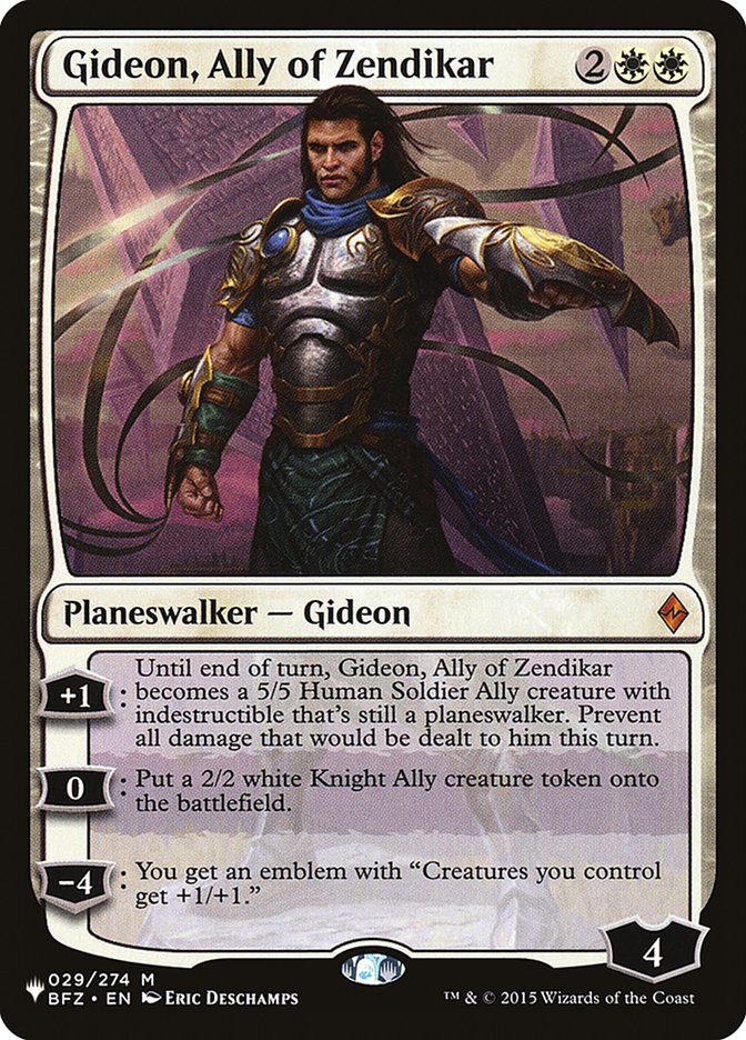 Gideon, Ally of Zendikar [The List] Magic: The Gathering