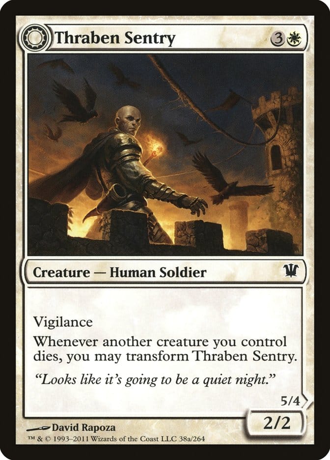 Thraben Sentry // Thraben Militia [Innistrad] Magic: The Gathering