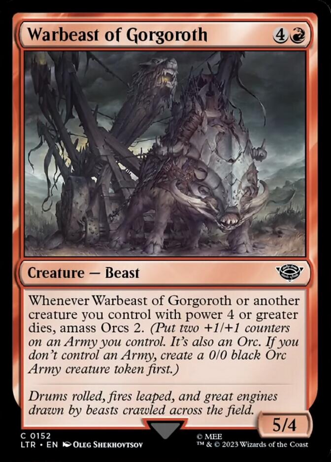 Warbeast of Gorgoroth [The Lord of the Rings: Tales of Middle-Earth] Magic: The Gathering