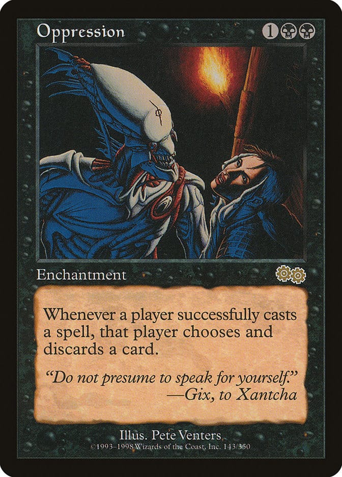 Oppression [Urza's Saga] Magic: The Gathering
