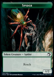 Clue // Spider Double-Sided Token [Innistrad: Midnight Hunt Tokens] Magic: The Gathering