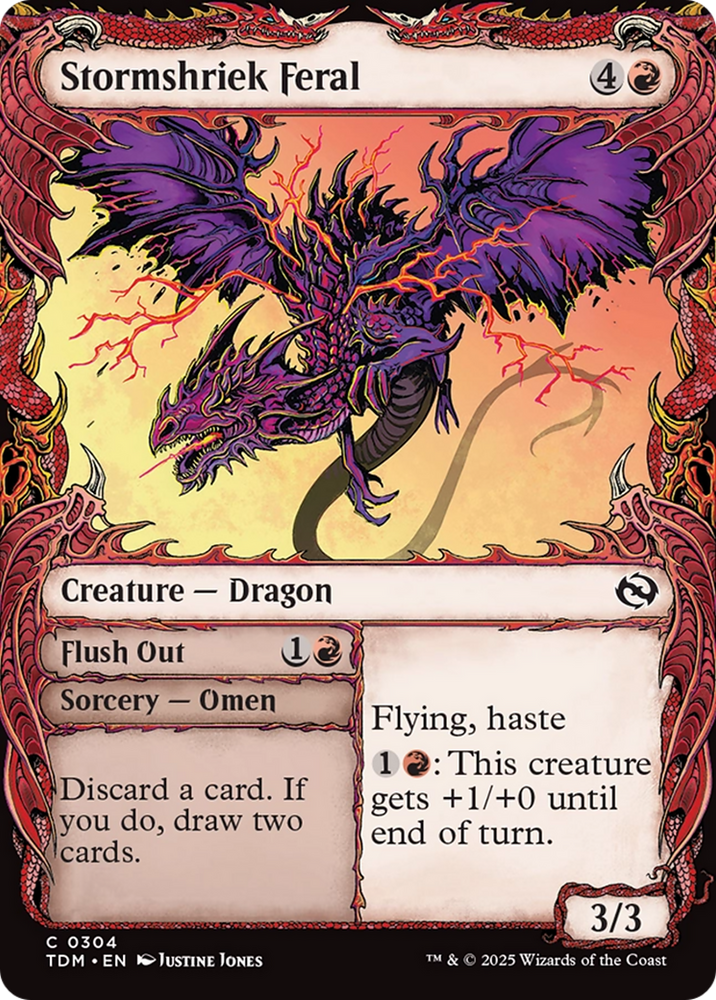 Stormshriek Feral (Showcase) [Tarkir: Dragonstorm] Magic: The Gathering