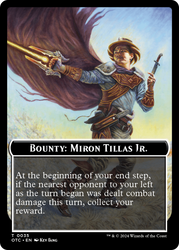 Bounty: Miron Tillas Jr. // Bounty Rules Double-Sided Token [Outlaws of Thunder Junction Commander Tokens] Magic: The Gathering