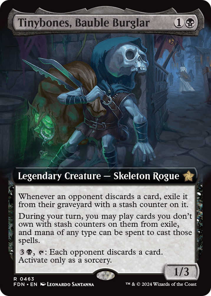 Tinybones, Bauble Burglar (Extended Art) [Foundations] Magic: The Gathering