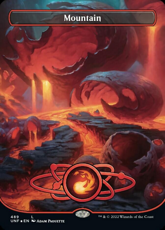 Mountain (489) (Planetary Space-ic Land) (Galaxy Foil) [Unfinity] Magic: The Gathering