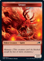 Elemental // Spirit (009) Double-Sided Token [Kamigawa: Neon Dynasty Commander Tokens] Magic: The Gathering