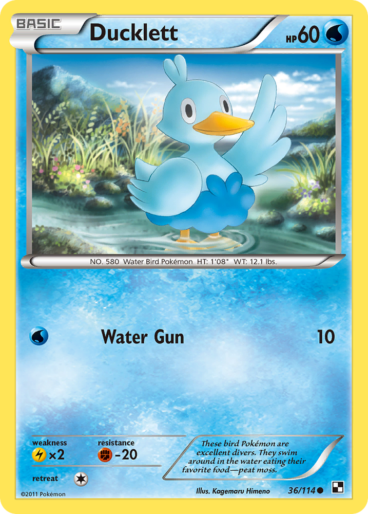 Ducklett (36/114) [Black & White: Base Set] Pokémon