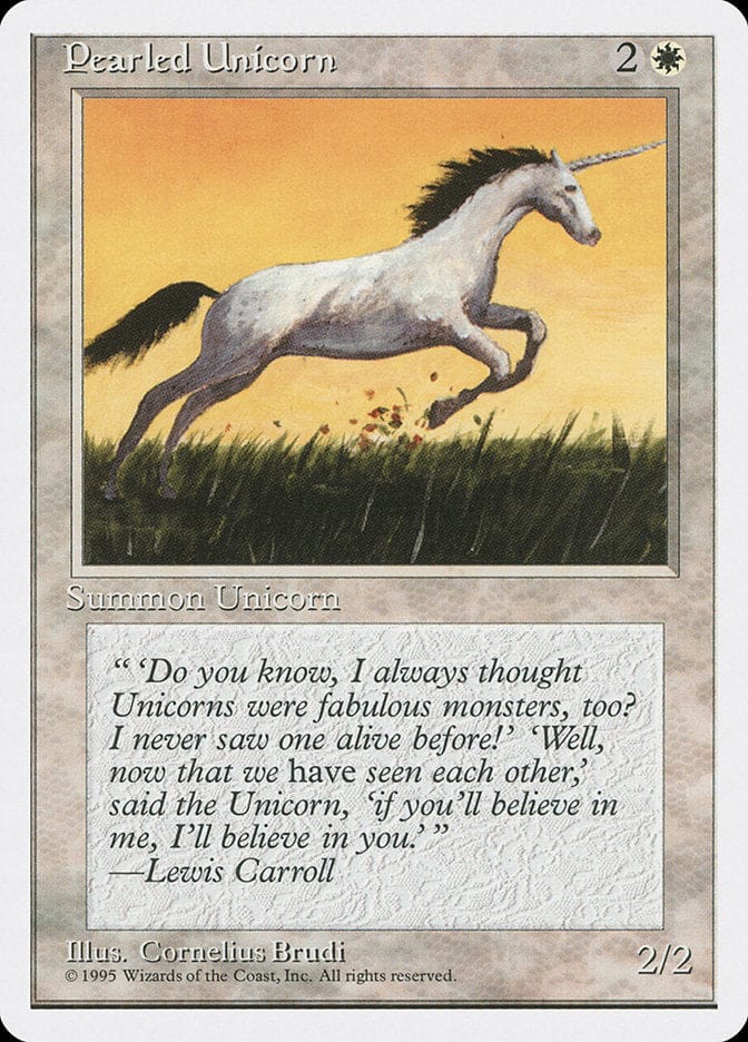Pearled Unicorn [Fourth Edition] Magic: The Gathering