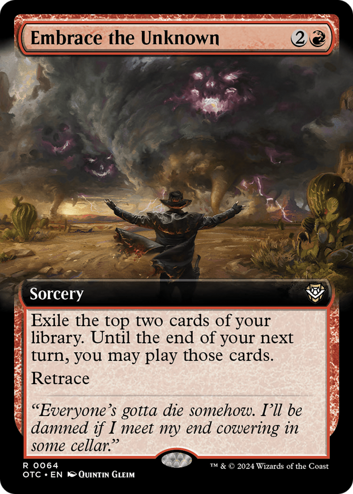 Embrace the Unknown (Extended Art) [Outlaws of Thunder Junction Commander] Magic: The Gathering