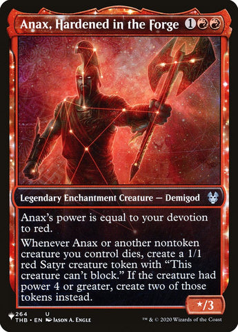 Anax, Hardened in the Forge (Showcase) [The List] Magic: The Gathering