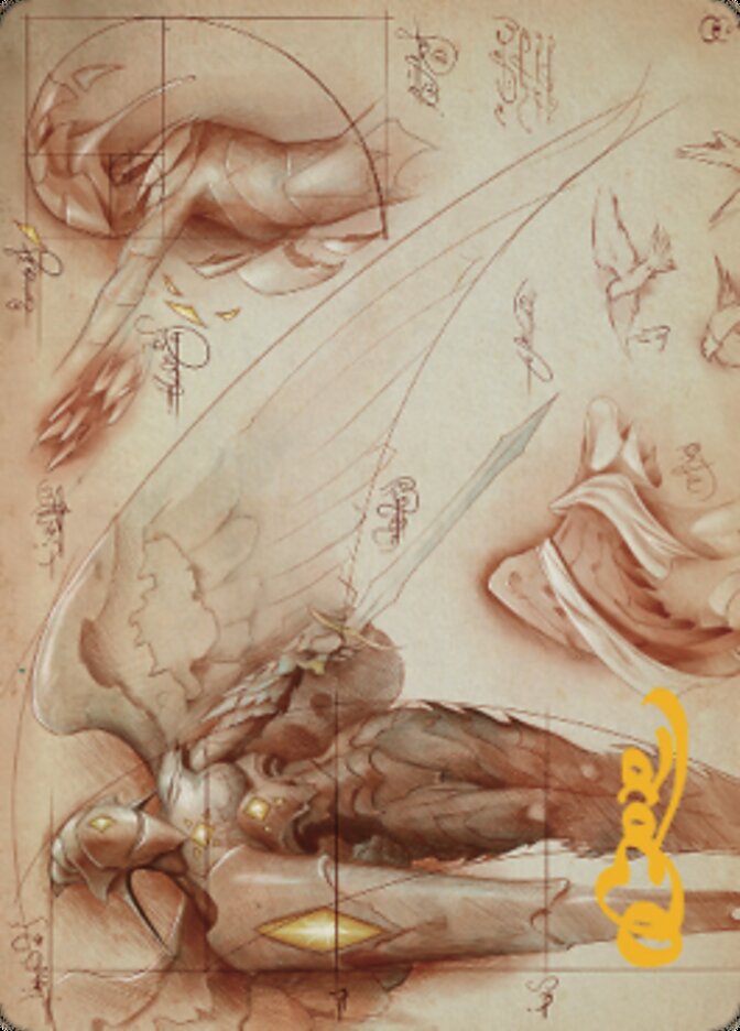 Platinum Angel Art Card (Gold-Stamped Signature) [The Brothers' War Art Series] Magic: The Gathering