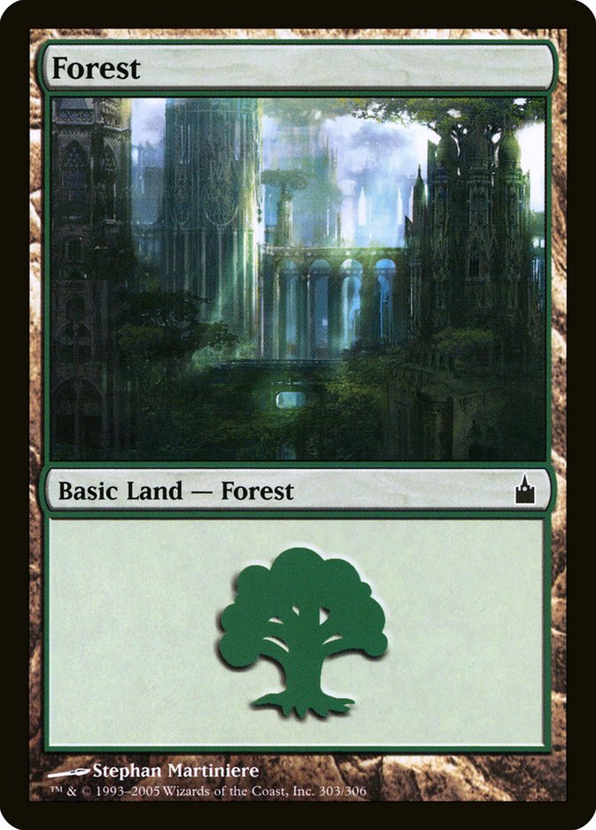 Forest (303) [Ravnica: City of Guilds] Magic: The Gathering