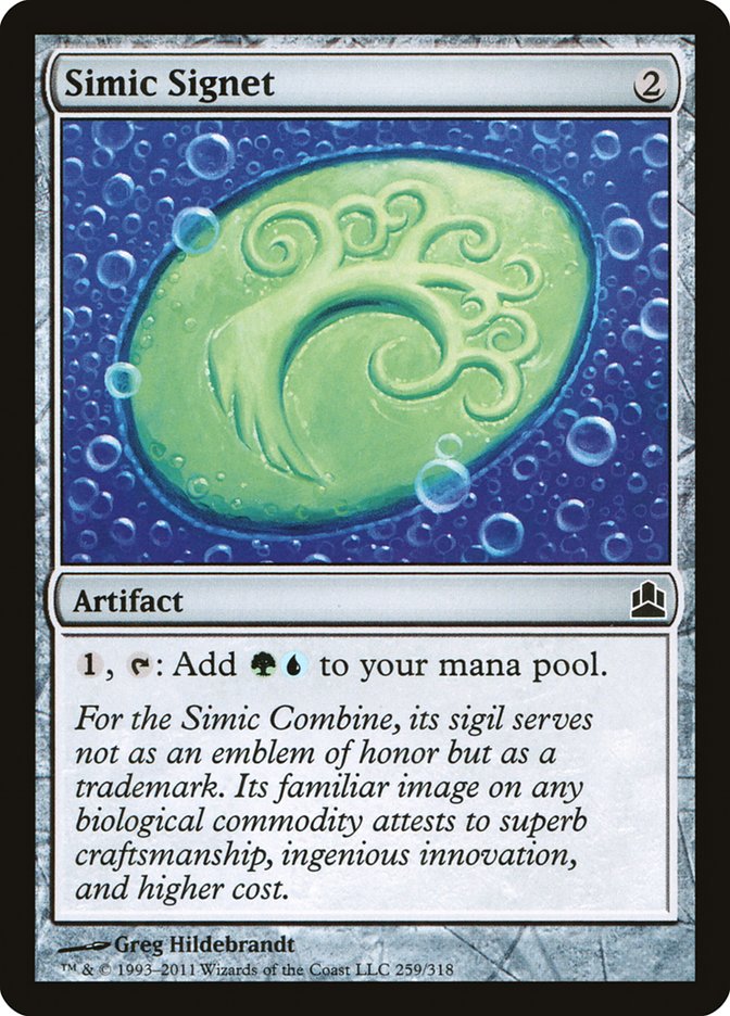 Simic Signet [Commander 2011] Magic: The Gathering