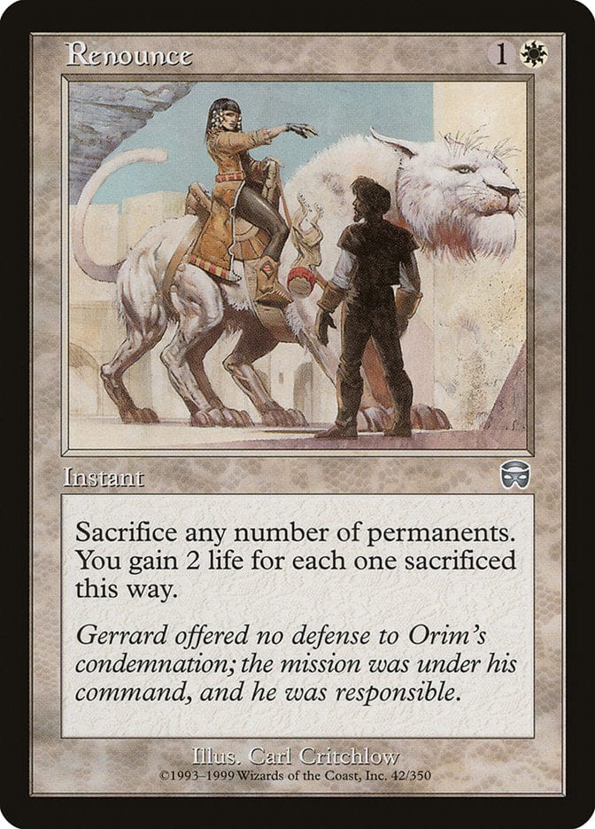 Renounce [Mercadian Masques] Magic: The Gathering