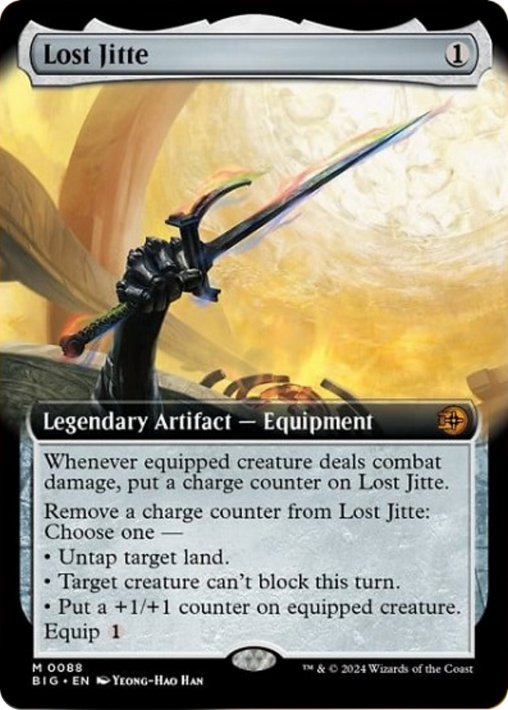 Lost Jitte (Extended Art) [Outlaws of Thunder Junction: The Big Score] Magic: The Gathering