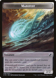 Saproling // Manifest Double-Sided Token [Commander 2019 Tokens] Magic: The Gathering