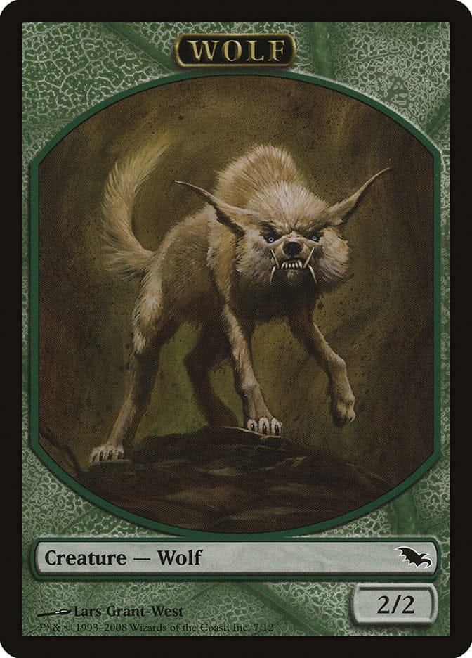 Wolf Token [Shadowmoor Tokens] Magic: The Gathering