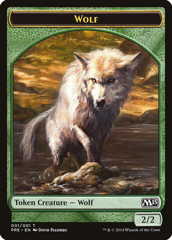 Wolf Token [Magic 2015 Prerelease Promos] Magic: The Gathering