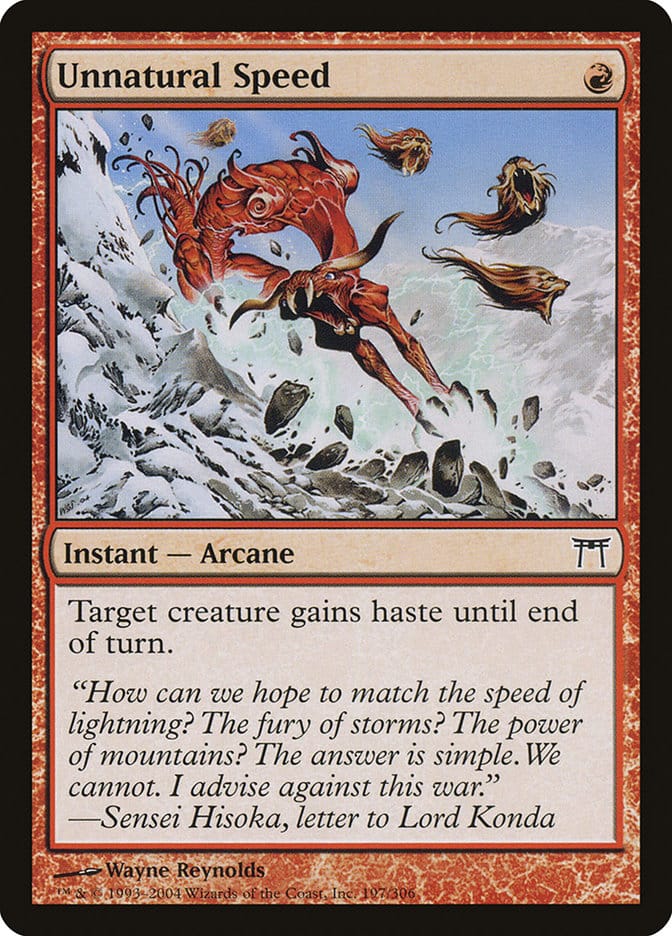 Unnatural Speed [Champions of Kamigawa] Magic: The Gathering