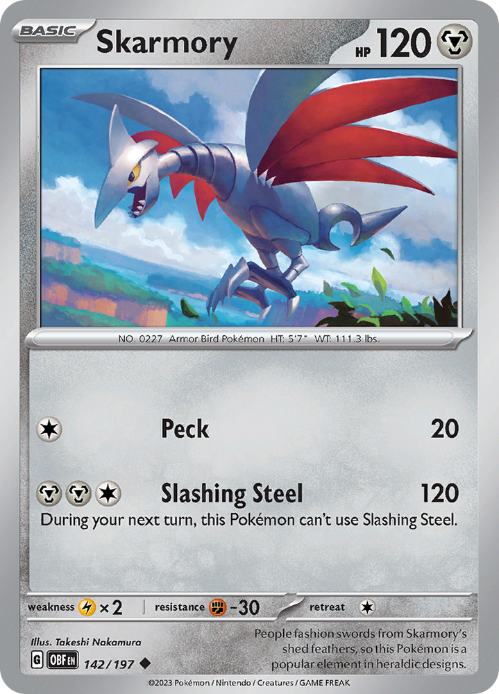 Skarmory (142/197) [Scarlet & Violet: Obsidian Flames] Pokémon