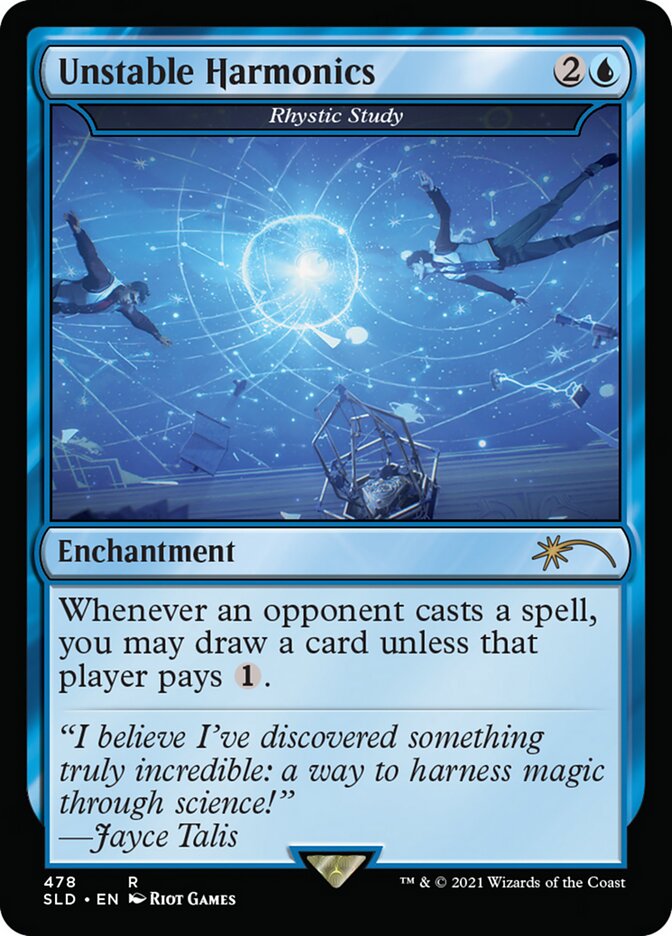 Rhystic Study - Unstable Harmonics [Secret Lair Drop Series] Magic: The Gathering