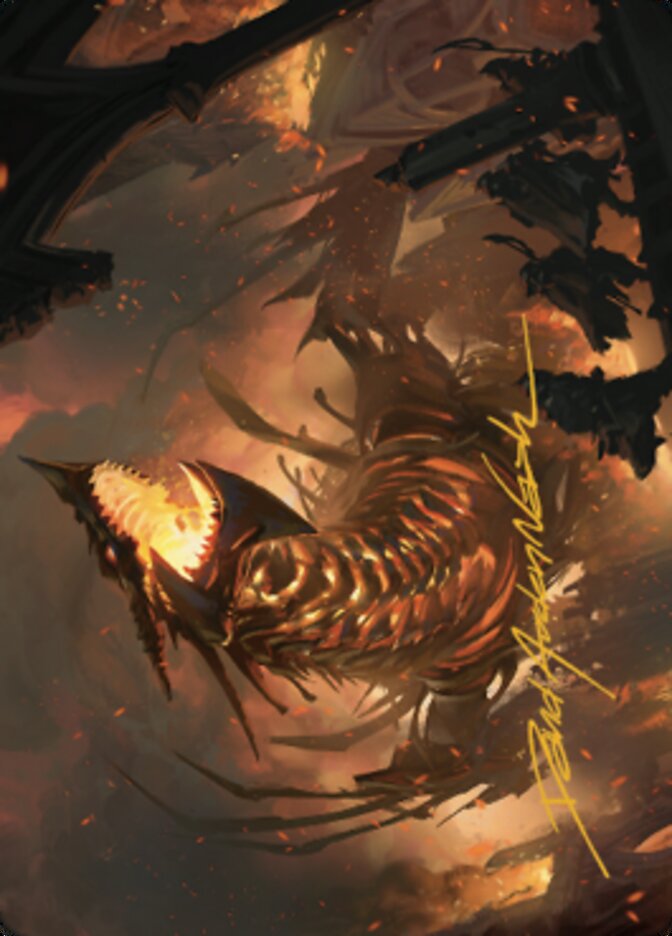 The Fall of Kroog Art Card (Gold-Stamped Signature) [The Brothers' War Art Series] Magic: The Gathering