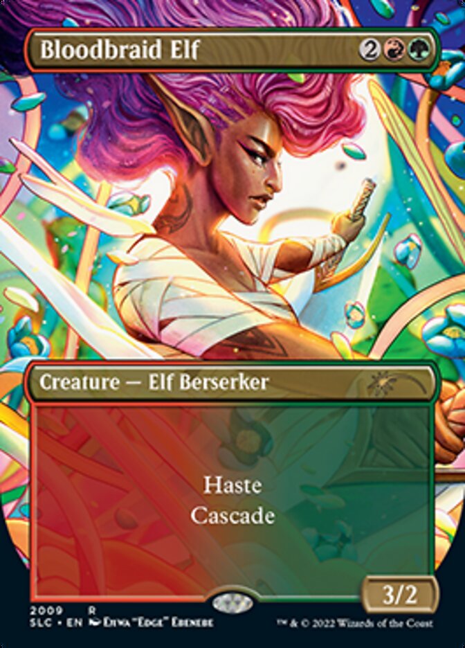 Bloodbraid Elf (Borderless Alternate Art) [Secret Lair Countdown Kit] Magic: The Gathering