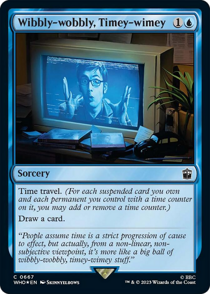 Wibbly-wobbly, Timey-wimey (Surge Foil) [Doctor Who] Magic: The Gathering