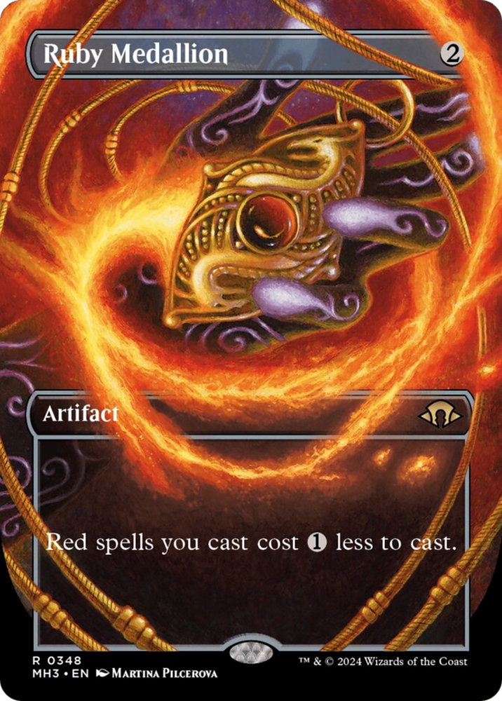 Ruby Medallion (Borderless) [Modern Horizons 3] Magic: The Gathering
