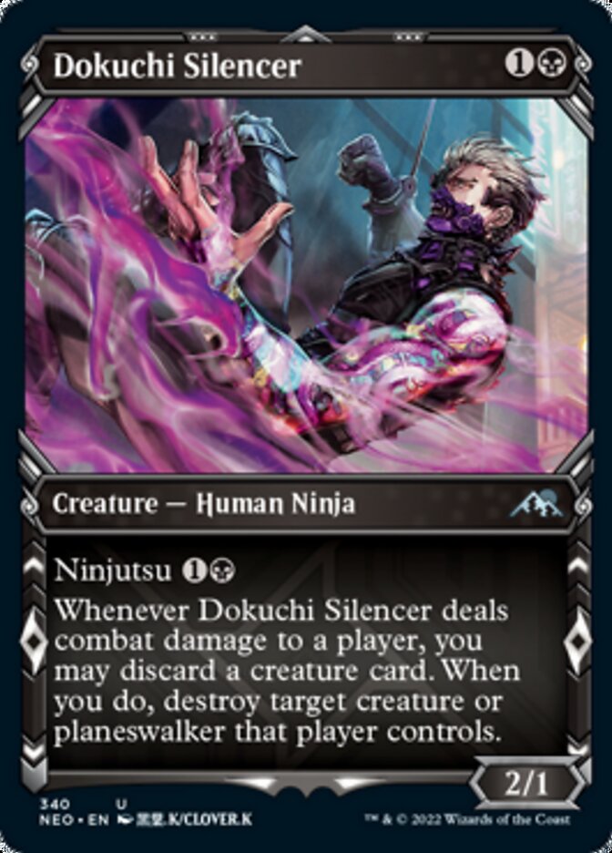 Dokuchi Silencer (Showcase Ninja) [Kamigawa: Neon Dynasty] Magic: The Gathering