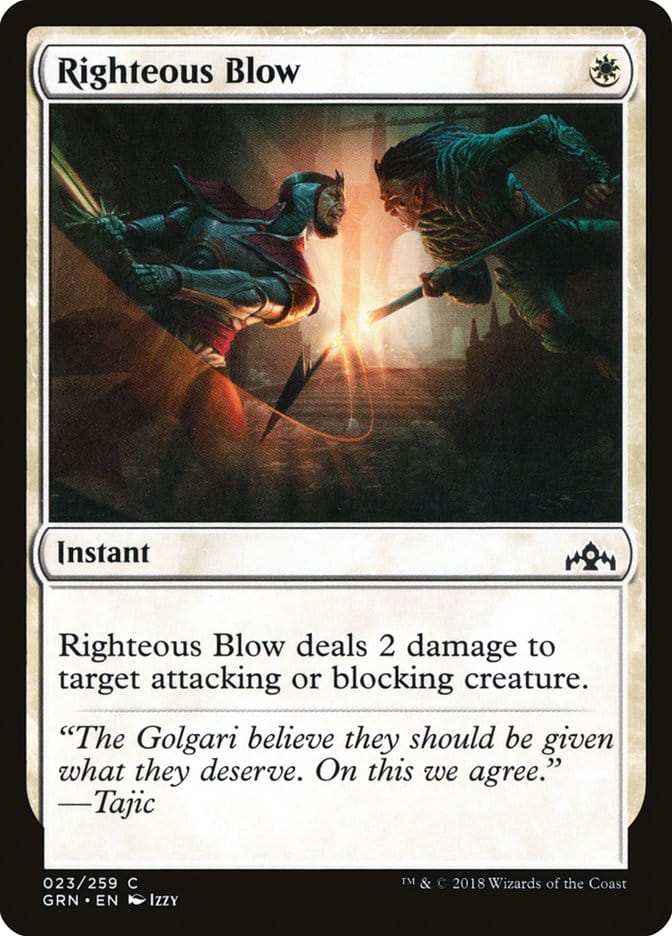 Righteous Blow [Guilds of Ravnica] Magic: The Gathering