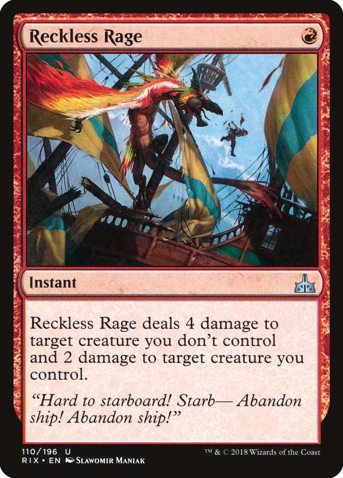 Reckless Rage [Rivals of Ixalan] Magic: The Gathering