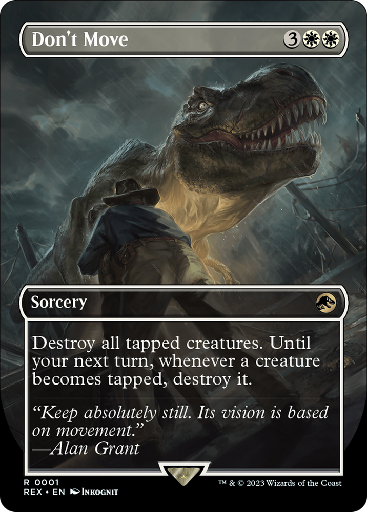 Don't Move (Borderless) [Jurassic World Collection] Magic: The Gathering
