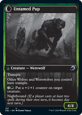 Hound Tamer // Untamed Pup [Innistrad: Double Feature] Magic: The Gathering